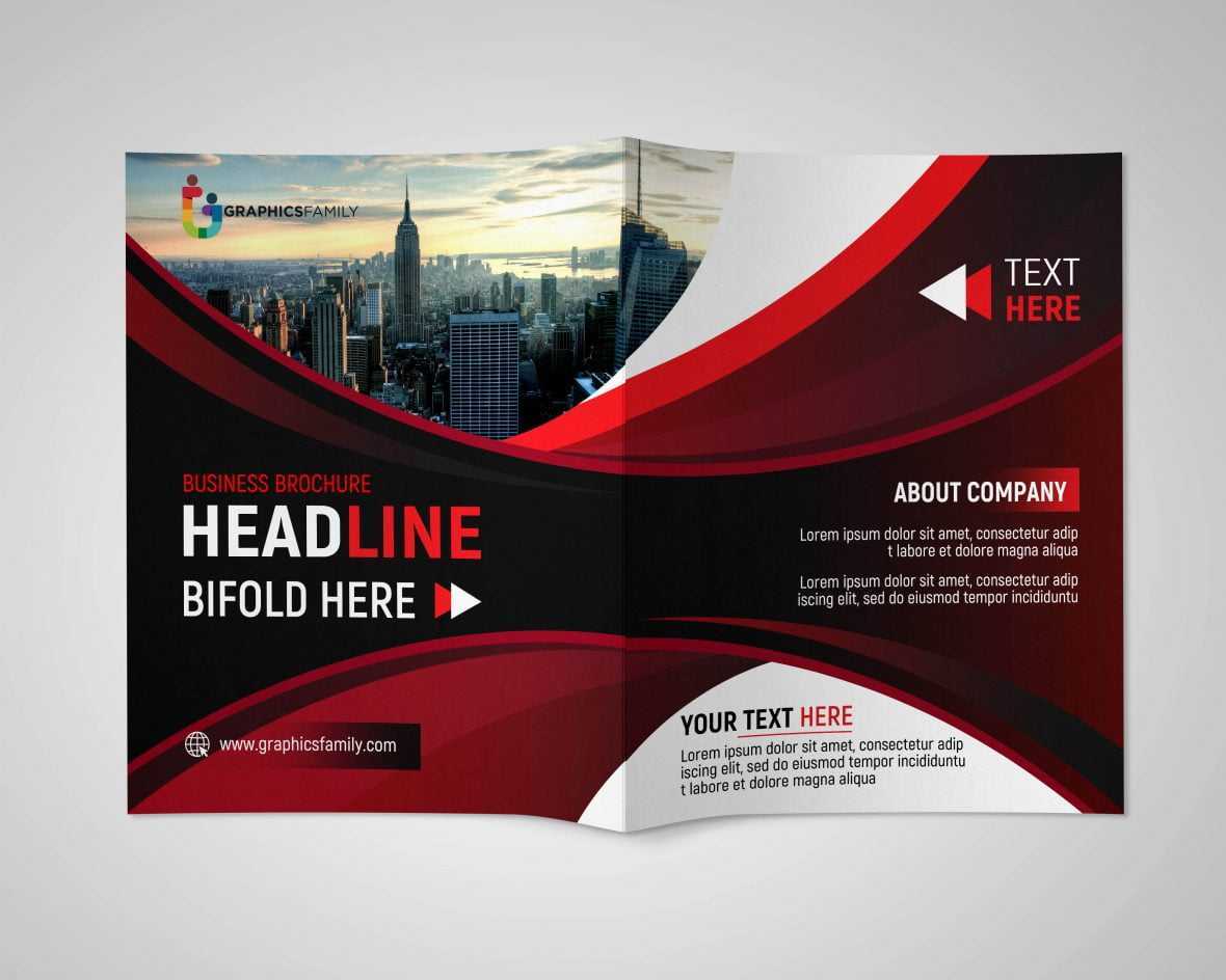 Business Brochure PSD Template with Space for Text