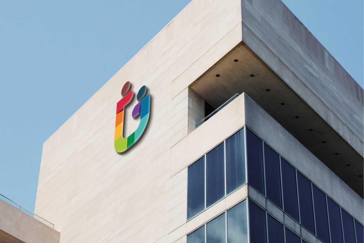 Business Building 3D Logo Mockup