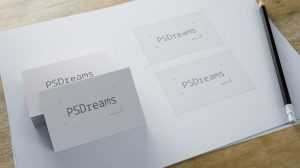 Business Card Mockup Free PSD