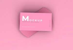 Business card mockup isolated 3d rendering