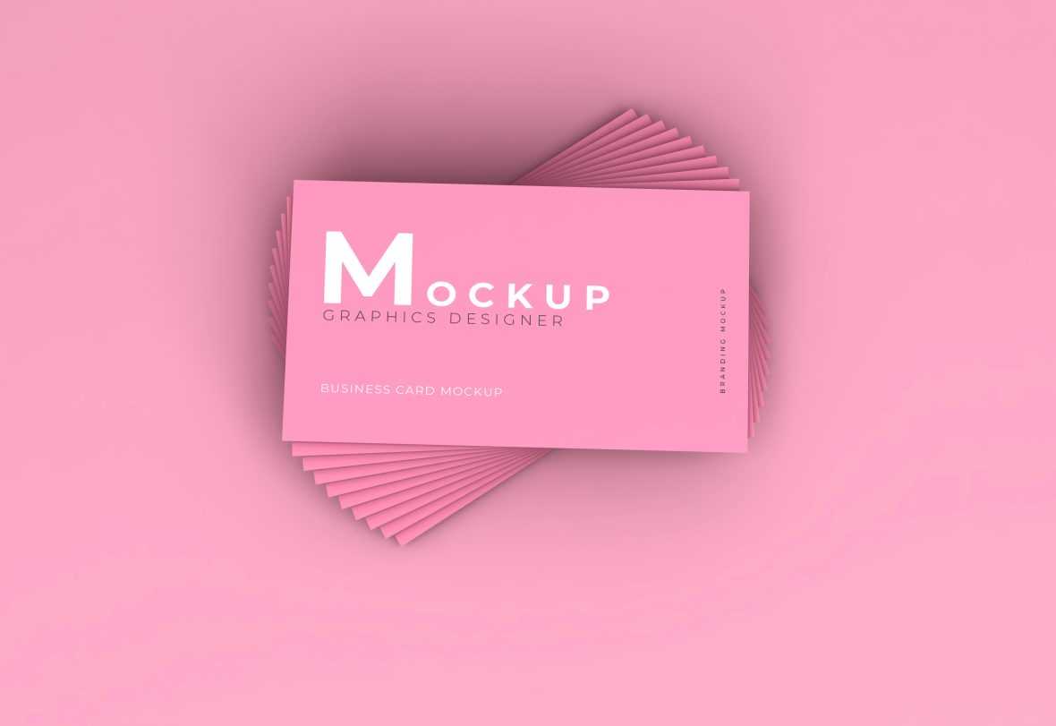 Business card mockup isolated 3d rendering