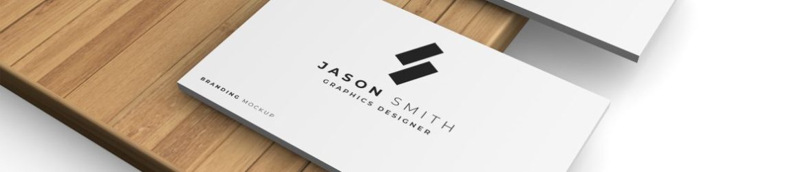 Business Card Mockup on Modern Desk