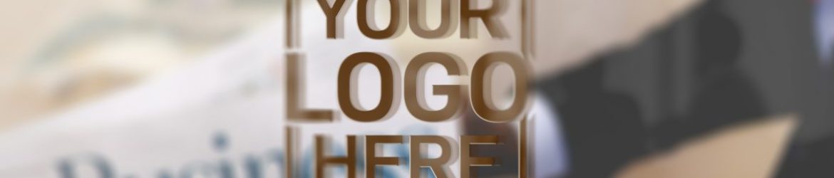 Business Office 3D Logo Mockup