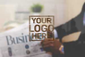 Business Office 3D Logo Mockup