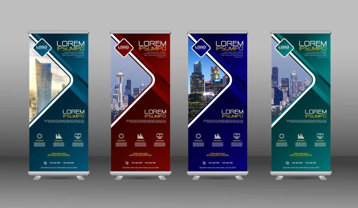 Business rollup banners for marketing