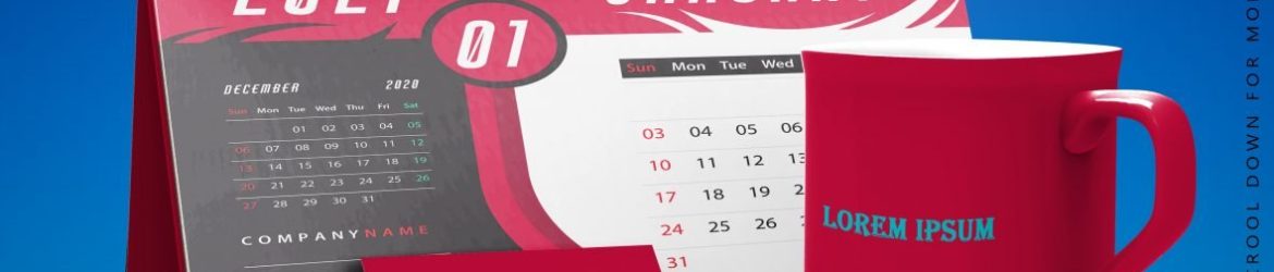 Calendar corporate identity mockup set Free Vector Calendar corporate identity mockup set Free Vector