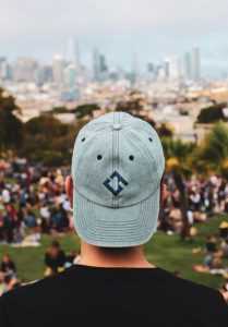 Cap Backward Logo Mockup