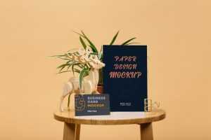 Card And Paper Design Mockup