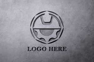 Carved Stone Logo Mockup