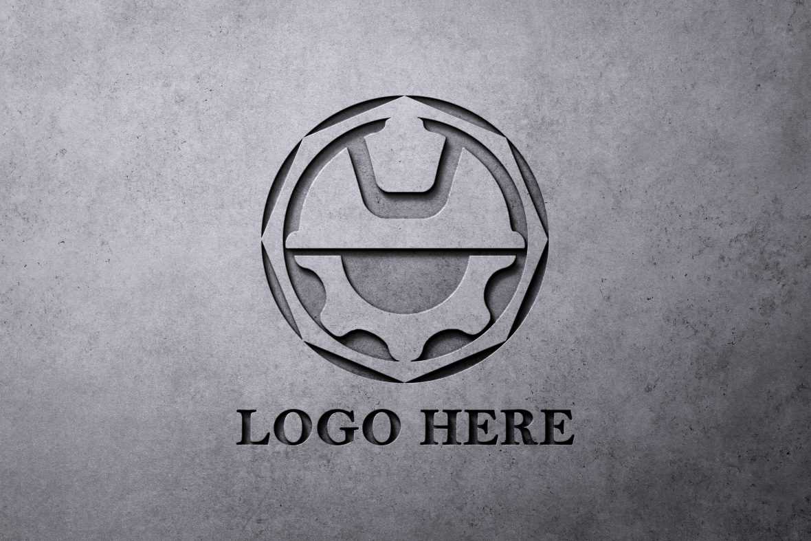 Carved Stone Logo Mockup