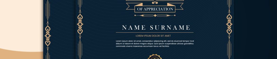 Certificate achievement frame border elegant vector image