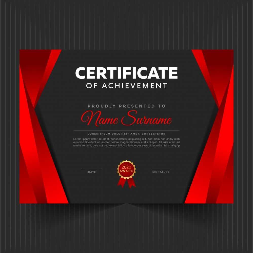 Certificate award template for multipurpose use design