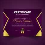 Certificate of achievement template