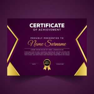 Certificate of achievement template