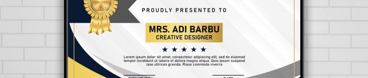 Certificate of Achievement Template Free PSD