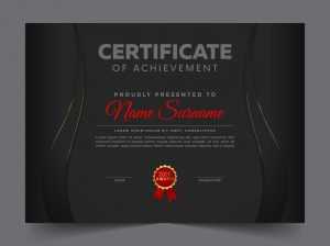 Certificate of appreciation black professional template