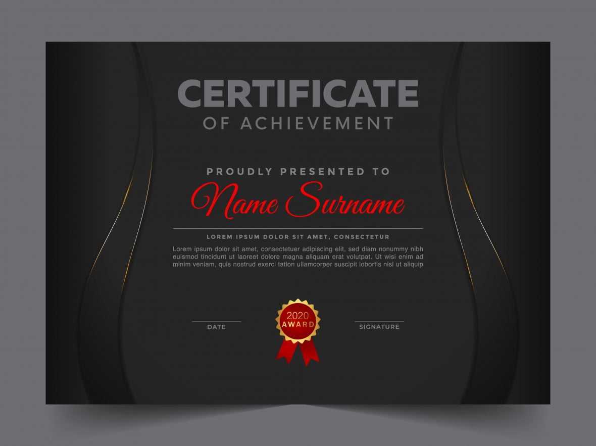 Certificate of appreciation black professional template