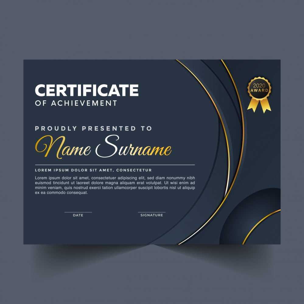 Certificate of Merit Template