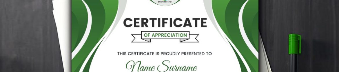 Certificate template vector image