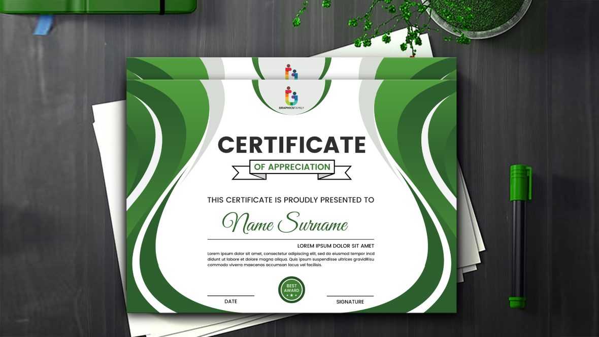 Certificate template vector image