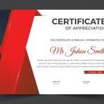 Certificate template with clean and modern pattern