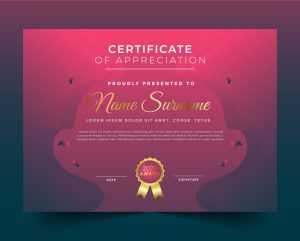 Certificate Template with Modern Elements