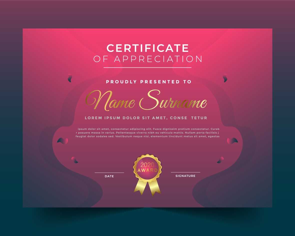 Certificate Template with Modern Elements