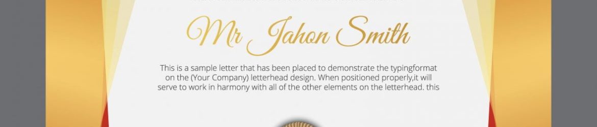 Certificate Vector Template