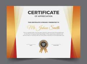 Certificate Vector Template