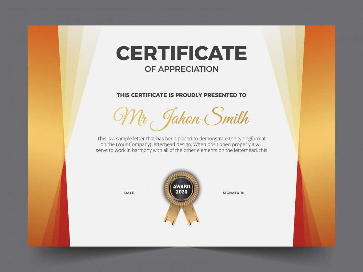 Certificate Vector Template
