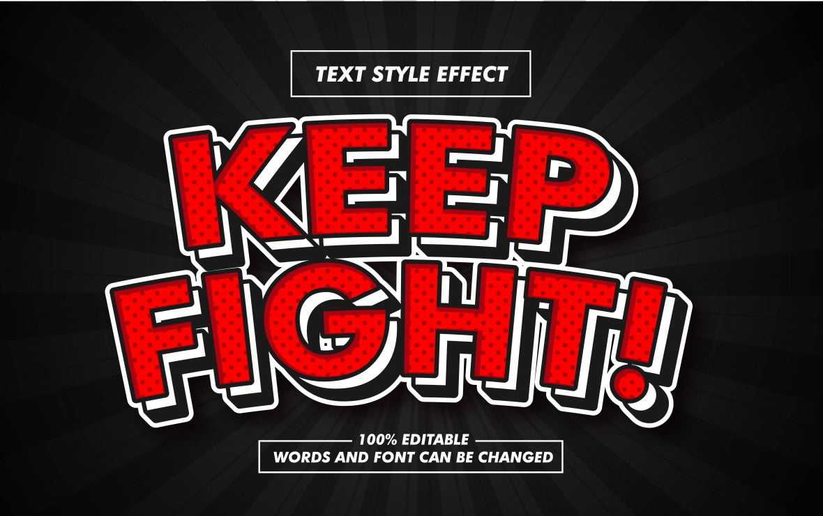 Cheerful Polka-dot Red Text Effect