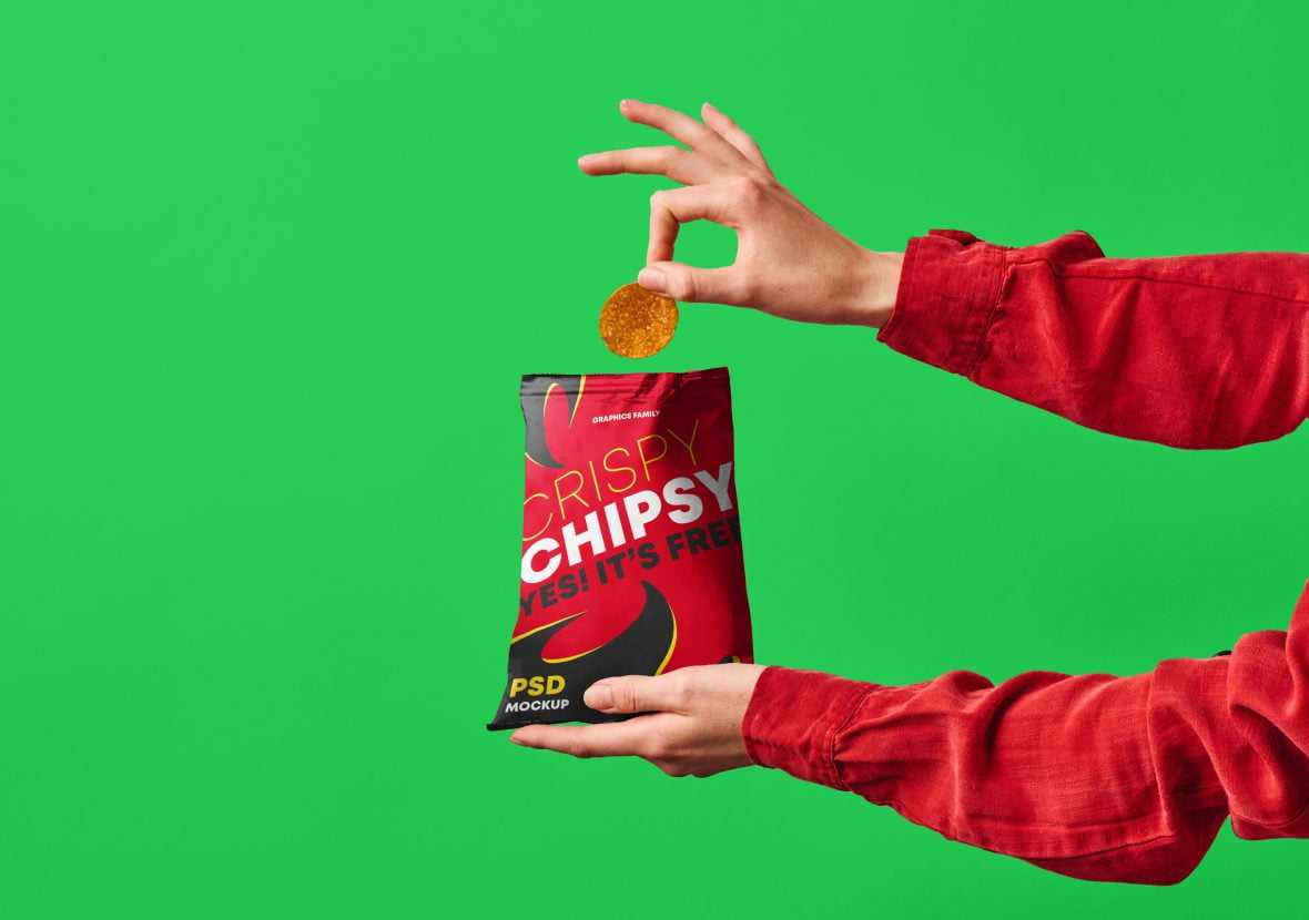 Chips Bag design mockup