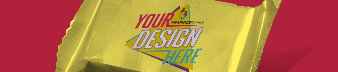 Chocolate Wrapper Design Mockup