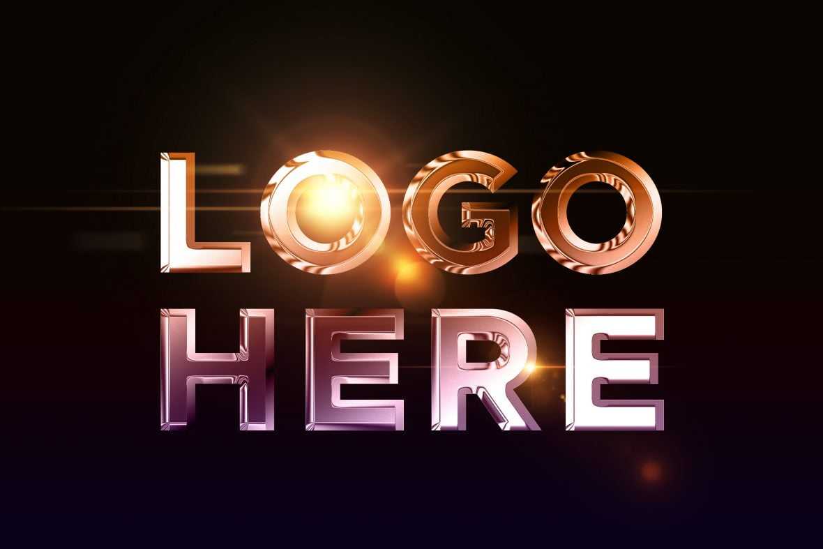 Chrome Effect Logo Mockup