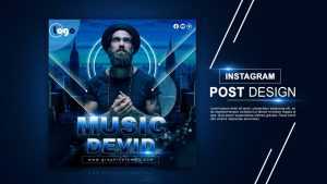 Cinematic Instagram Post Design PSD