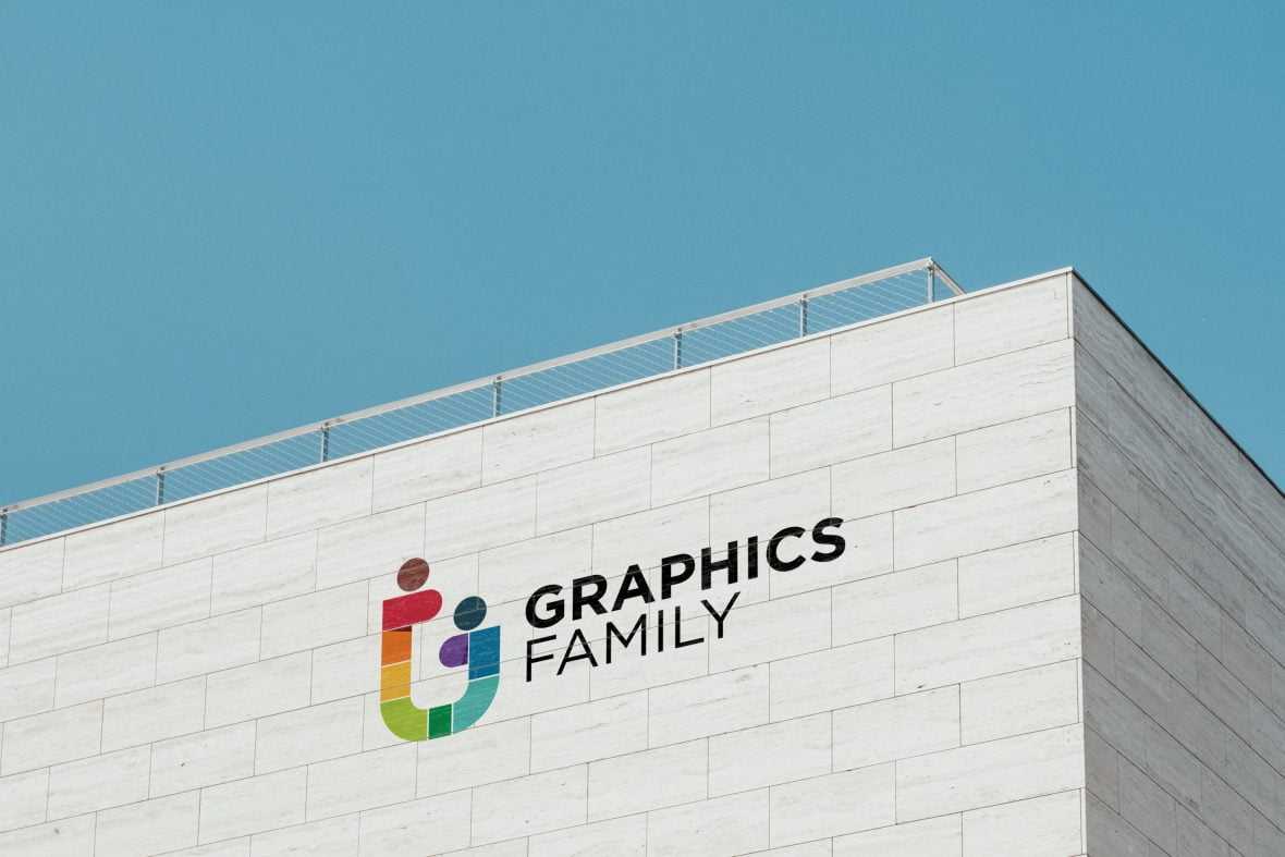 Clean Building Logo Mockup