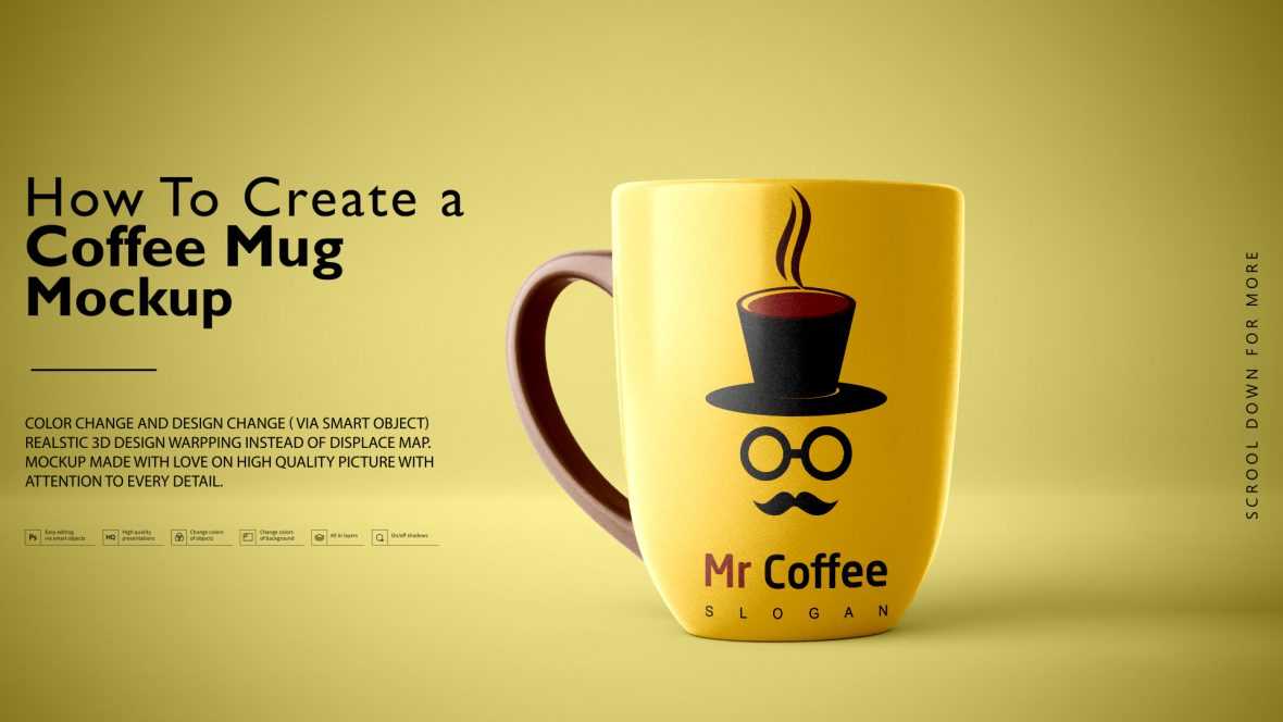Coffee Mug PSD Mockup