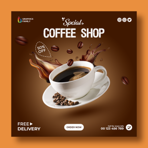 Coffee Shop Instagram Post Design Template