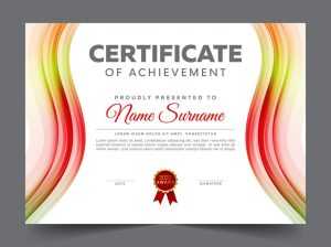Colorful recognition certificate