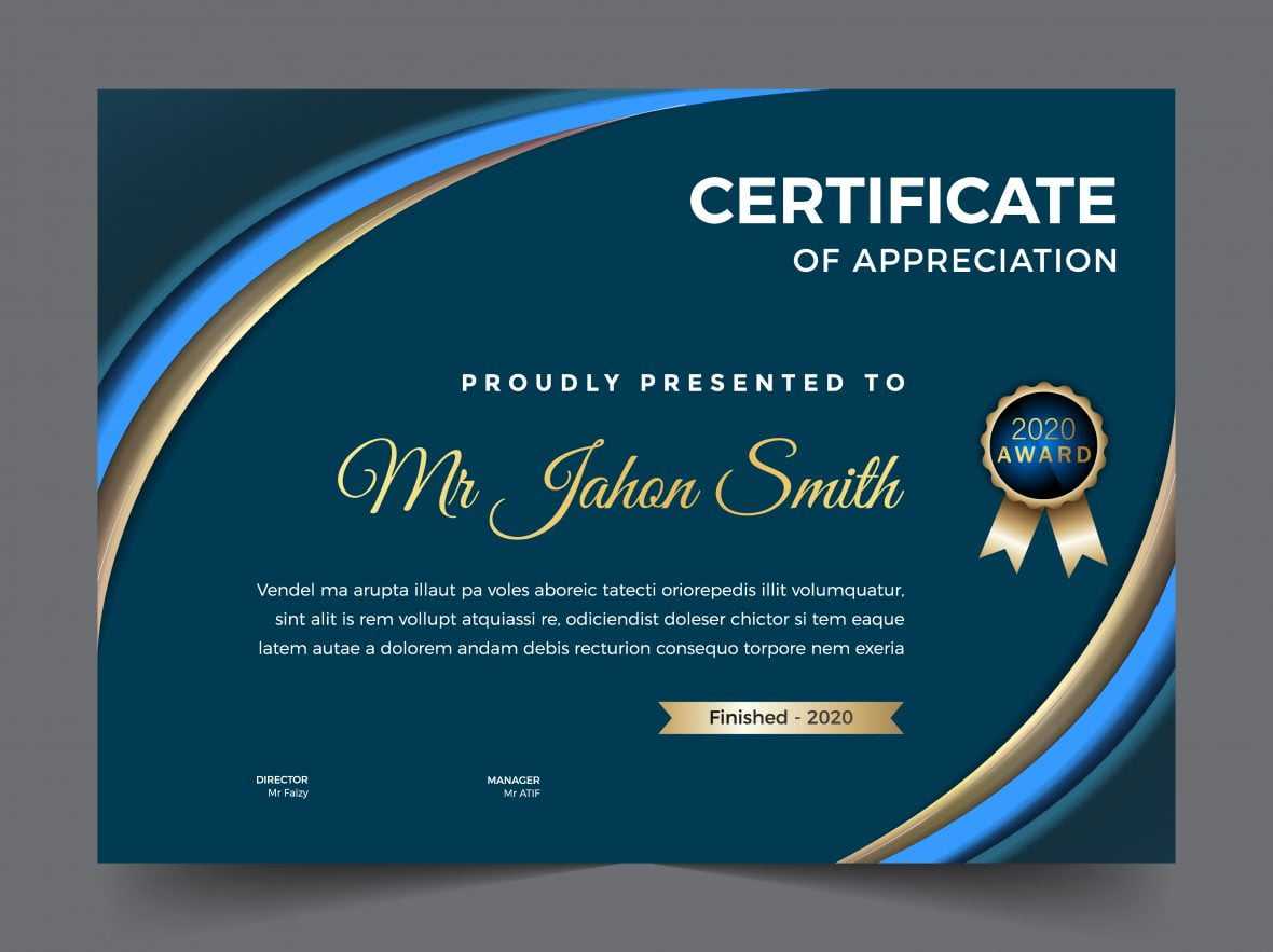 Company certificate template elegant design vector illustration
