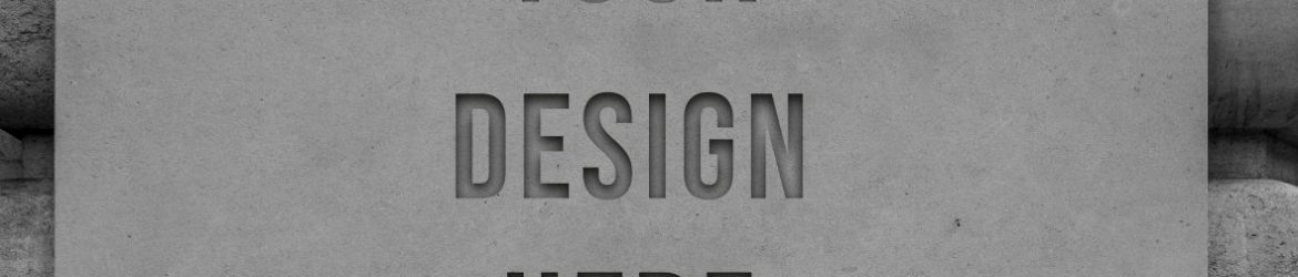 Concrete Engrave Effect Design Logo Mockup
