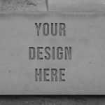 Concrete Engrave Effect Design Logo Mockup