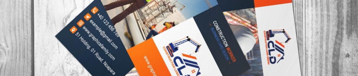 Construction Worker Business Card Design