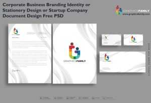 Corporate Business Branding Identity or Stationery Design or Startup Company Document Design Free Psd