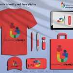 Corporate identity red Free Vector