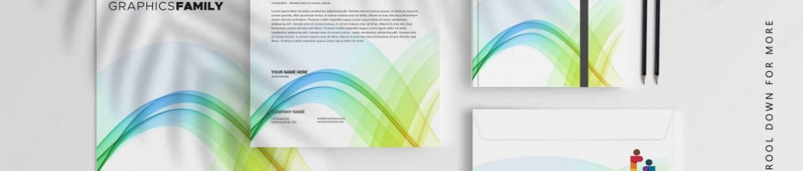 Corporate identity template design, Realistic White Business Stationery mockup for shop