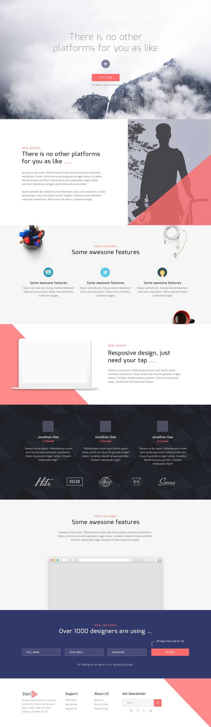 Corporate Landing Page PSD