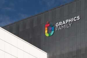 Corporate Office Building Logo Mockup