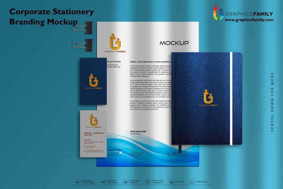 Corporate Stationery Branding Mockup