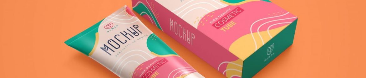 Cosmetic Tube & Box Mockup Cosmetic Tube & Box Mockup